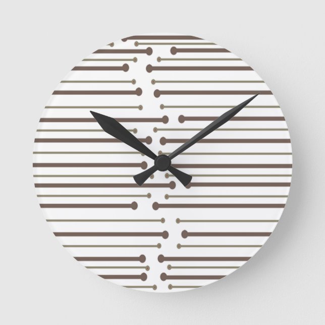 MCM Inspired Lines  Runde Wanduhr (Vorderseite)