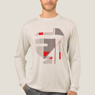 MCM-inspiriert geometrische, rote, graue Kreise, A Tri-Blend Shirt