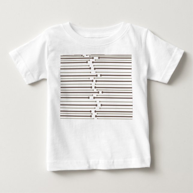 MCM Inspiriert Linien Baby T-shirt (Vorderseite)