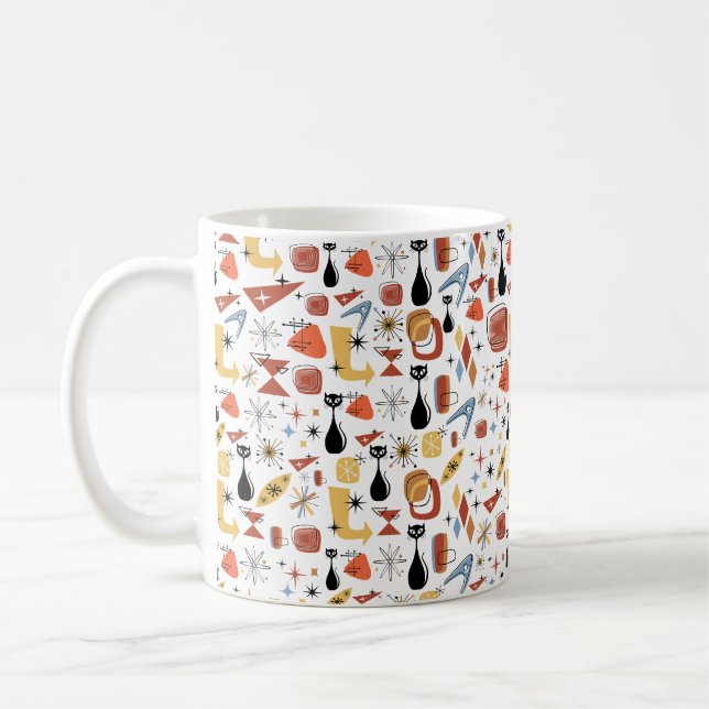 MCM Mid Century Moderne Inspiré Mug (Gauche)