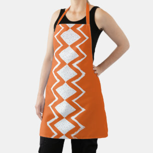 MCM Orange Terracotta Mitte des Jahrhunderts Moder Schürze