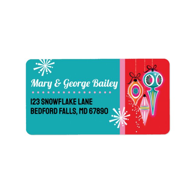 MCM Ornamente Weihnachtskarten Adressenmarken Adressaufkleber (Vorne)