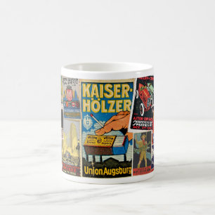 MCM-PLAKATSTEMPEL-COLLAGE KAFFEETASSE