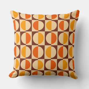 MCM Retro Geometric Half Square and Circle Muster Kissen