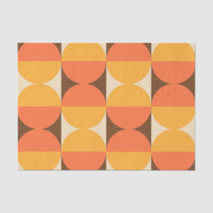 MCM Retro Geometric Half Square and Circle Muster Seidenpapier