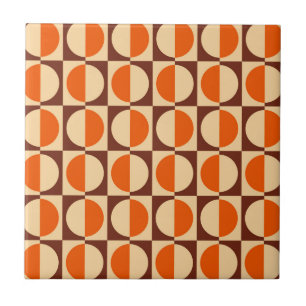 MCM Retro-Geometrisches Halbquadrat- und Kreis-Mus Fliese