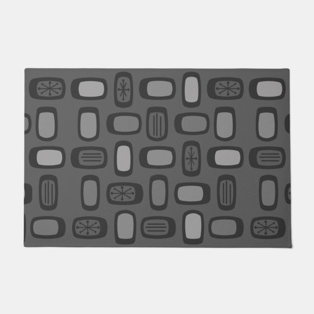 MCM Rundwinkel Asche Grau Fußmatte (Vorderseite)