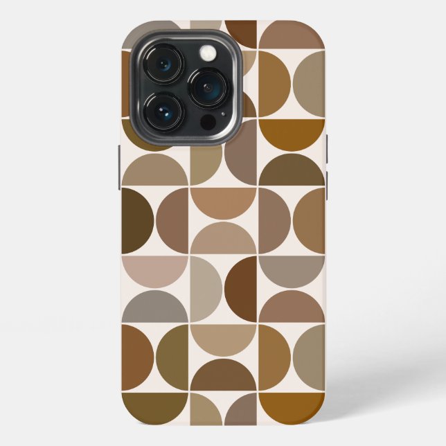 MCM Semicles Browns+Cream Big Pattern iPhone 13 Pro Hülle (Hinten)