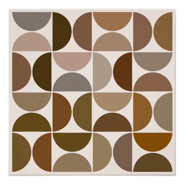 MCM Semicles Browns+Cream Big Pattern Poster (Vorderseite)