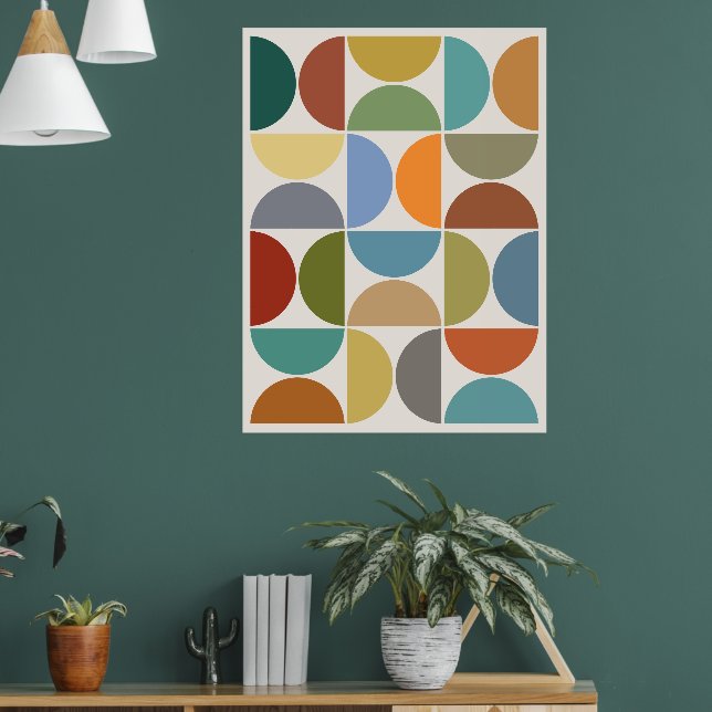 MCM simuliert Farbe auf Creme Poster (Wohnzimmer 1)