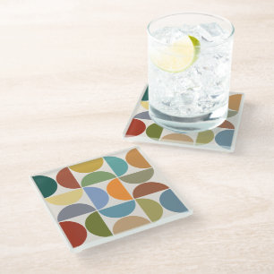 MCM simuliert Farbe auf dem Cremeplatz Glasuntersetzer