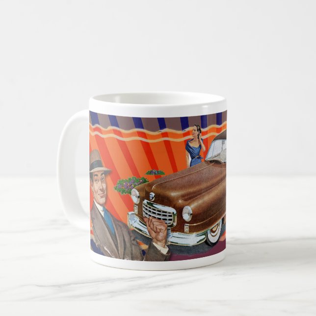 MCM VINTAGE-AUTO UND DESIGN KAFFEETASSE (Vorderseite Links)