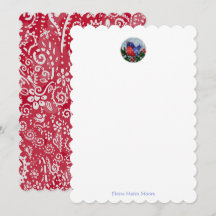 MCM-Vogel-Paisley-Grußkarte