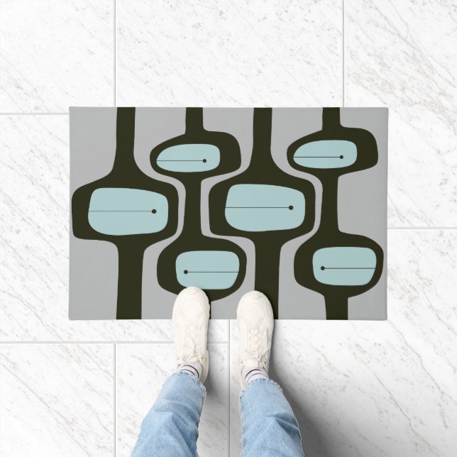 MCM WELCOME MAT - Vintag Blau und Grau Fußmatte (Indoor)