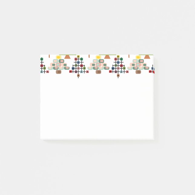 MCM Xmas Trees Post-it Klebezettel (Vorderseite)