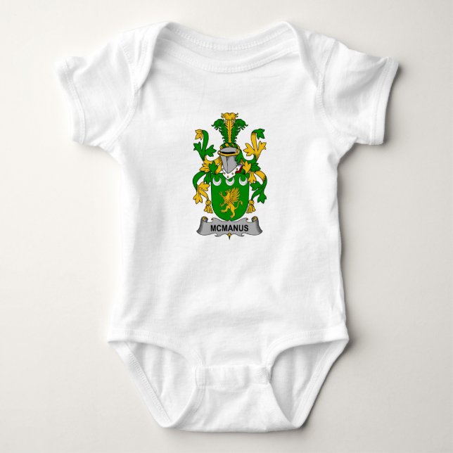 McManus Familienwappen Baby Strampler (Vorderseite)