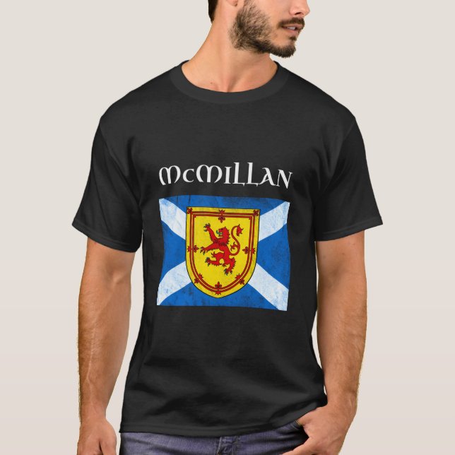 Mcmillan Clan Scottish Name Scotland Flag T-Shirt (Vorderseite)