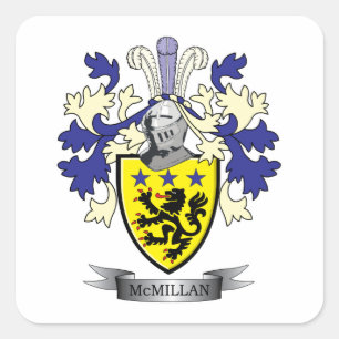 McMillan-Familienwappen-Wappen Quadratischer Aufkleber