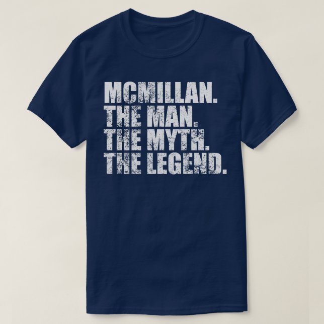 McmillanMcmillan Familienname McMillan Nachname Mc T-Shirt (Design vorne)
