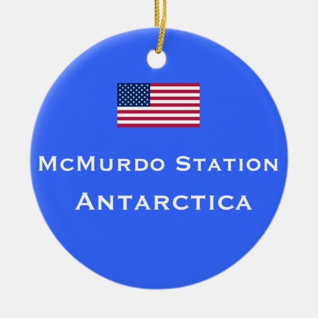 McMurdo Stations-Weihnachtsverzierung Keramikornament (Vorne)