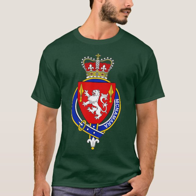 McNamara Coat of Arms Familienwappen T-Shirt (Vorderseite)