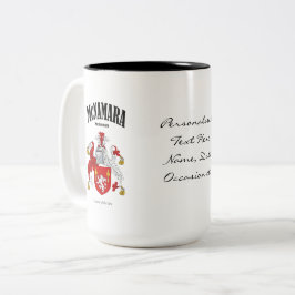 McNamara Familienwappen, Übersetzung und Bedeutung Zweifarbige Tasse