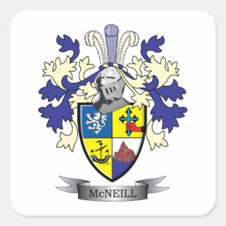 McNeill-Familienwappen-Wappen Quadratischer Aufkleber