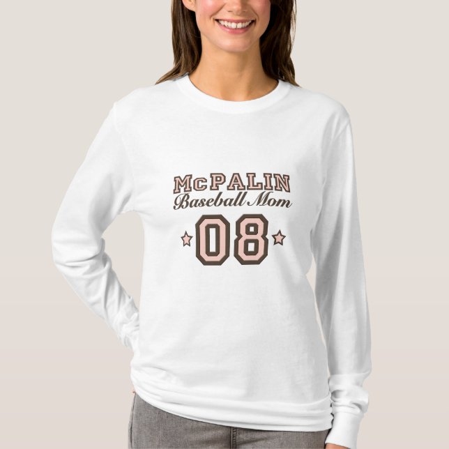 McPalin Baseball-Mama-lange Hülse T-Shirt (Vorderseite)