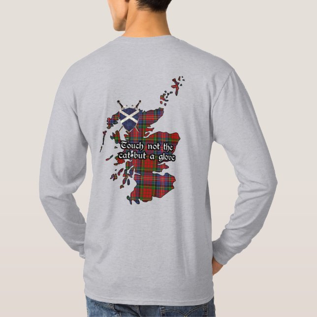 McPherson Clan Abzeichen und Tartan Long Sleeve T-Shirt (Rückseite)