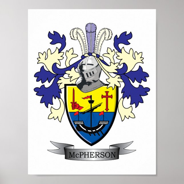 McPherson-Familienwappen-Wappen Poster (Vorne)