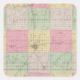 McPherson Landkreis, Windows, Kansas Quadratischer Aufkleber
