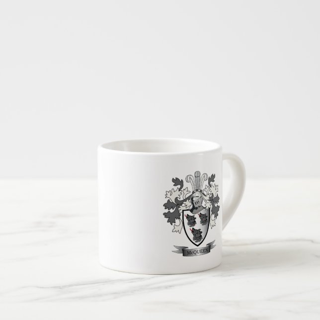 McQueen-Familienwappen-Wappen Espressotasse (Vorderseite Rechts)