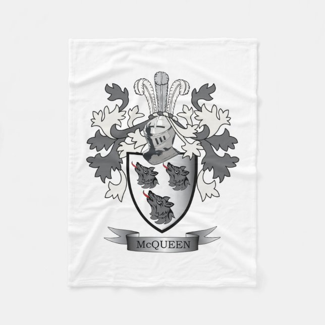 McQueen-Familienwappen-Wappen Fleecedecke (Vorderseite)