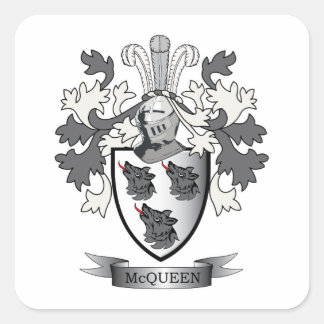 McQueen-Familienwappen-Wappen Quadratischer Aufkleber