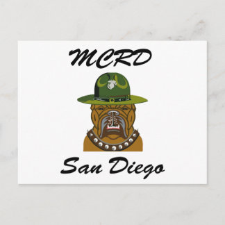 MCRD San Diego Devil Dog Postkarte