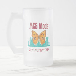 MCS-Modus Zen Aktiviert Schmetterlingsbewusstsein Mattglas Bierglas