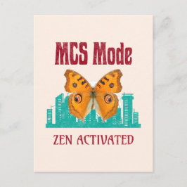 MCS-Modus Zen Aktiviert Schmetterlingsbewusstsein Postkarte