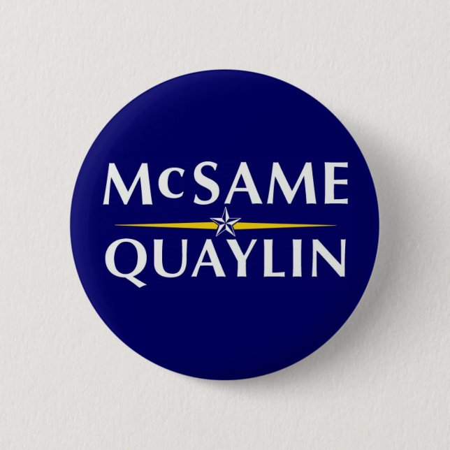 McSame-Quaylin Knopf (blau) Button (Vorderseite)