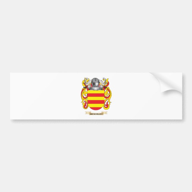 McSorley Wappen (Familienwappen) Autoaufkleber (Vorne)