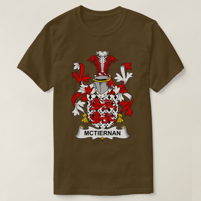 McTiernan-Wappen-Familienwappen T-Shirt (Design vorne)