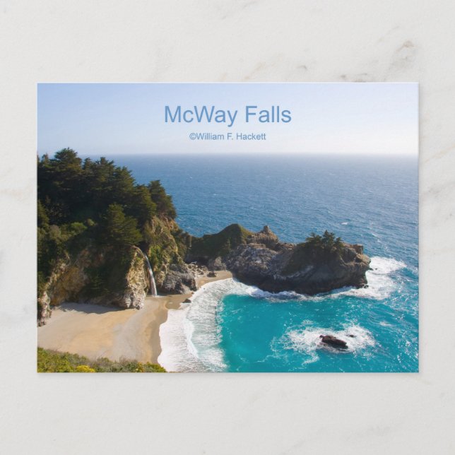 McWay fällt Big Sur California Products Postkarte (Vorderseite)