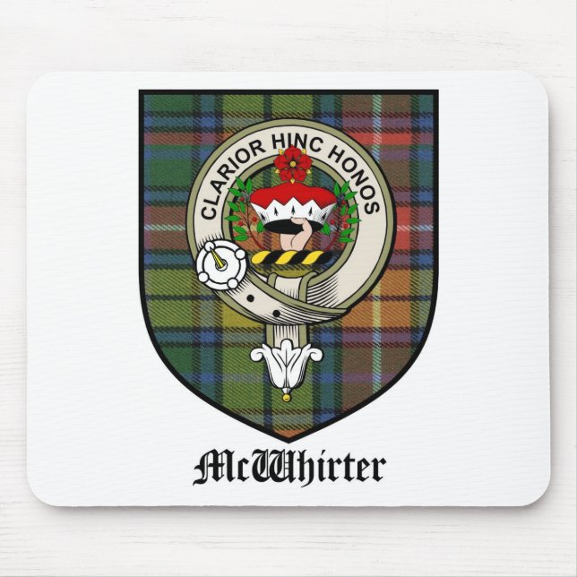 McWhirter Clan-Wappen-AbzeichenTartan Mousepad (Vorne)
