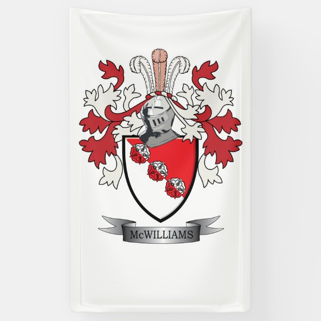 McWilliams Familienwappen-Wappen Banner (Vertikal)