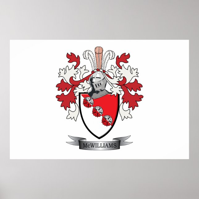 McWilliams-Familienwappen-Wappen Poster (Vorne)