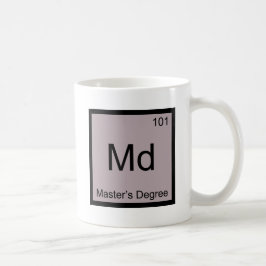 Md - Der Grad-Chemie-Element-Symbol-T-Shirt des Kaffeetasse