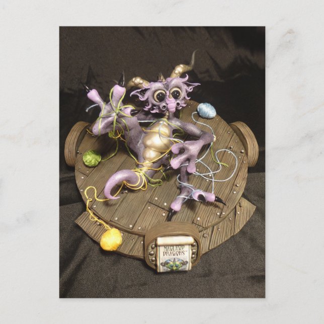 MD Embroidery Dragon Postcard Postkarte (Vorderseite)