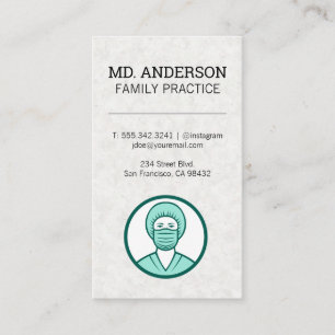 MD Healthcare Worker-Symbol   Medizinisches Symbol Visitenkarte