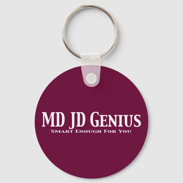 MD JD Genius Geschenke Schlüsselanhänger (Vorderseite)