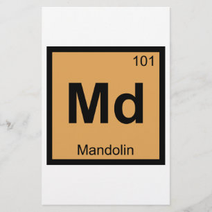Md - Mandolin Chemistry Periodisches Tabellensymbo