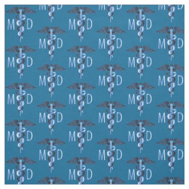 MD Medical Doctor - Blaues Muster Stoff (Muster)